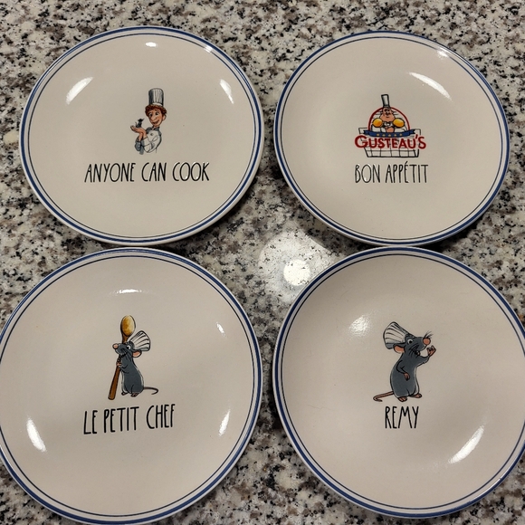 RARE Rae Dunn Ratatouille mini plates set of 4 2023 - Picture 1 of 6